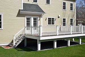 stone colored composite siding professionally installed in a home