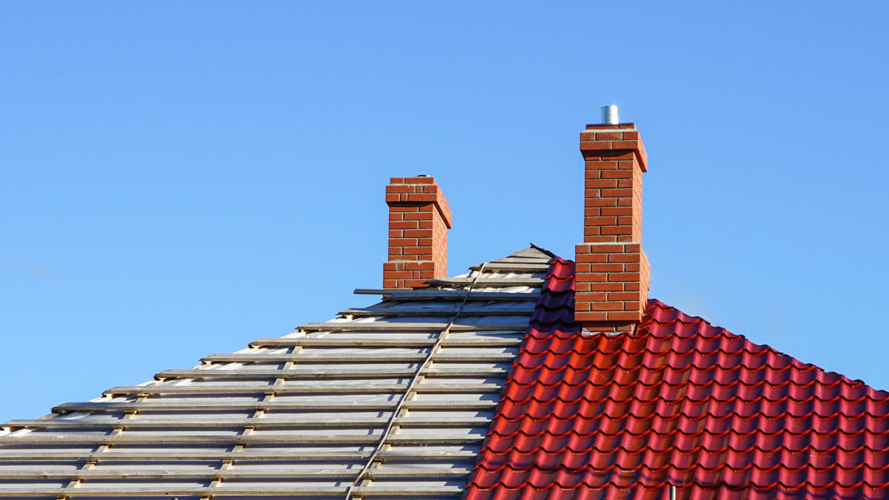 roof getting redone with insurance money