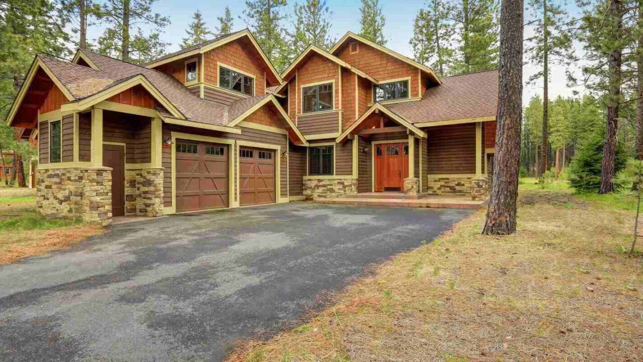 custom made home exterior accented with wood siding