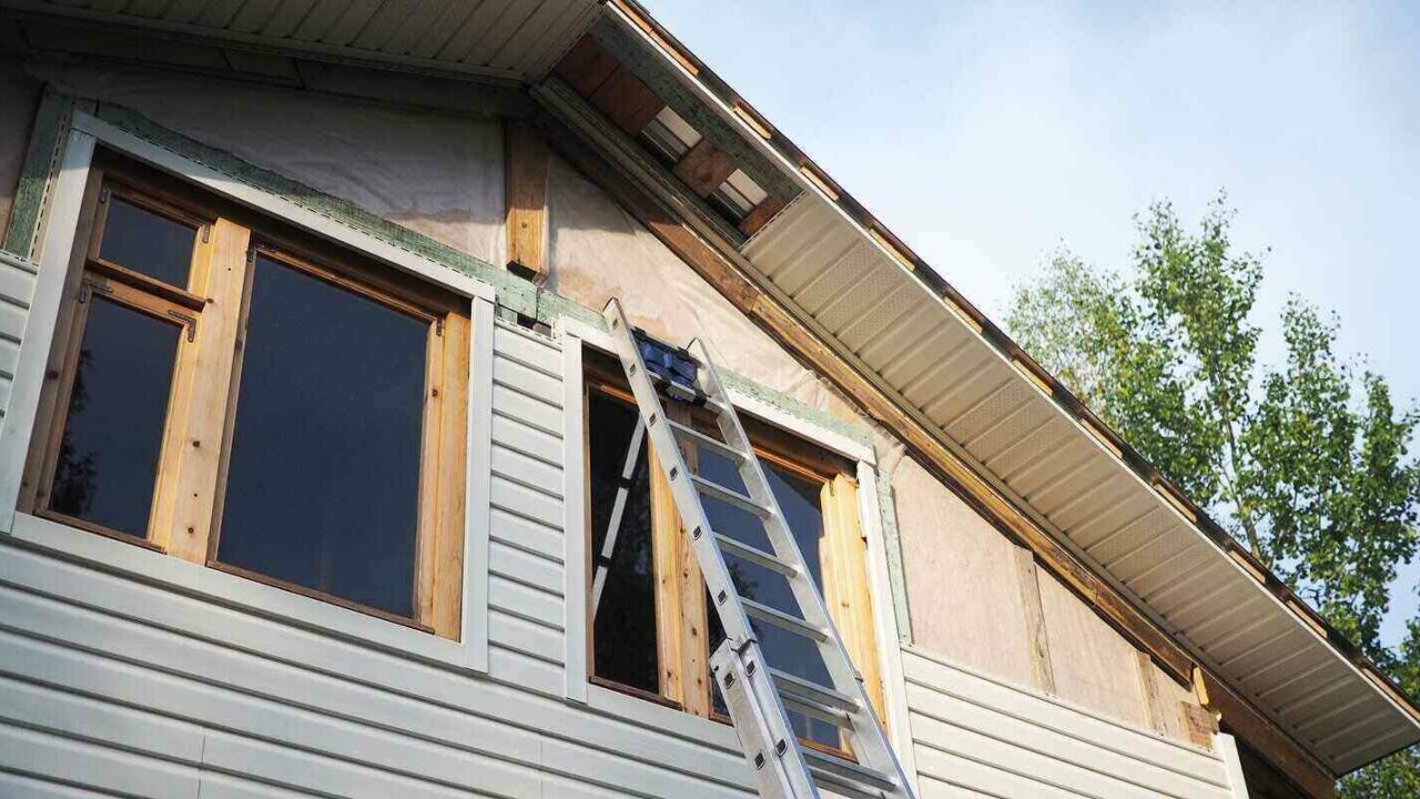 wrapped siding removal and repair