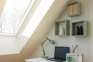 skylight window with laptop table