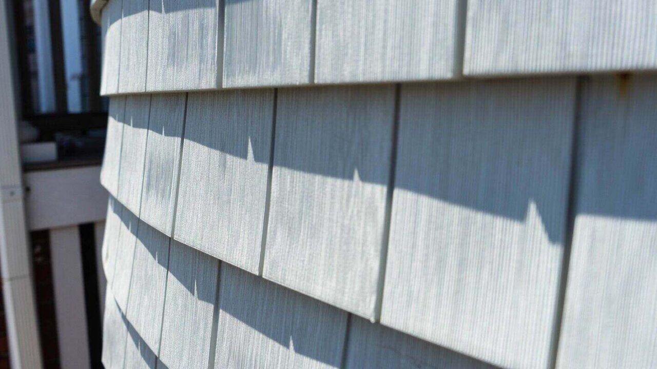 patchwork siding texture on new home