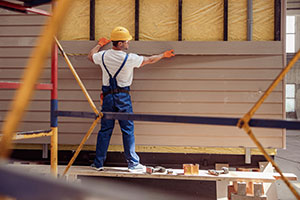 Northern Virginia siding replacement contractor installing engineered wood siding