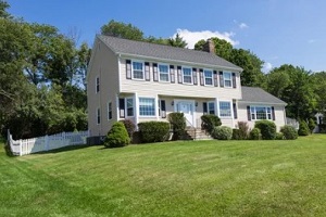 colonial style home during bright sunny day