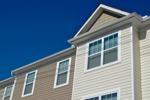 Attached townhomes roof line